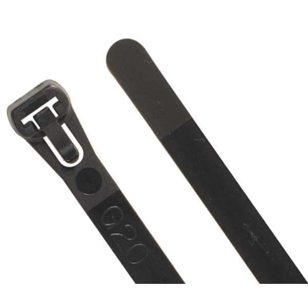 Partners Brand Cable Tie, 8 in L, Black, 50 lb Strength, 1000 PK - CTR85B