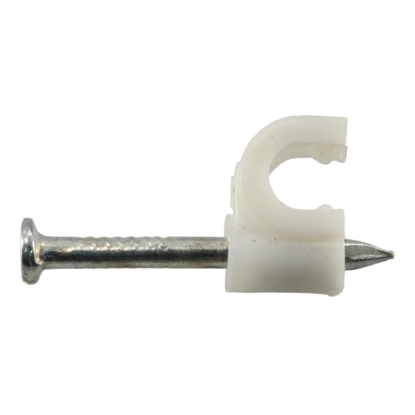 Midwest Fastener Cable Clip, Plastic, White, 3.50 mm L, 50 PK - 64181