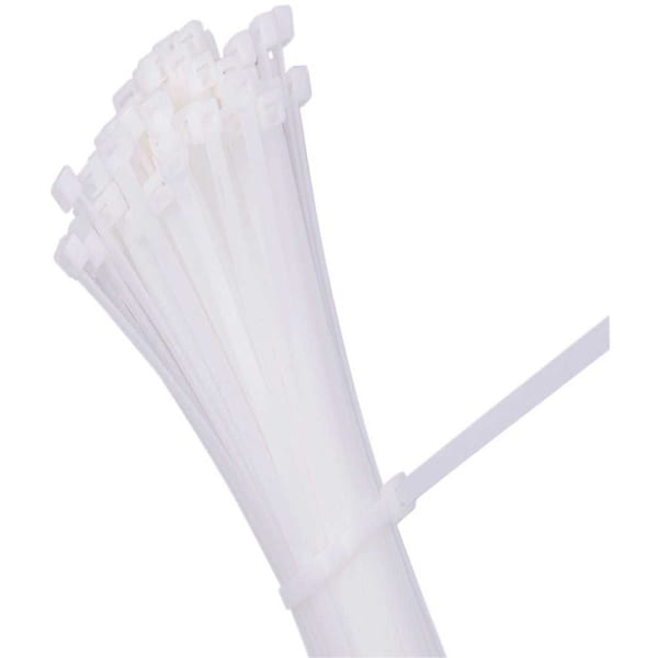 Commercial Electric Cable Tie, 14 in L, Natural, Nylon 6/6, 50 lb Strength - B14S9D