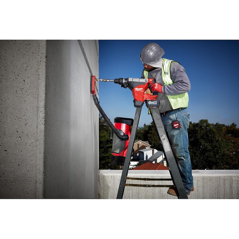 Kit de martillo rotativo inalámbrico sin escobillas Milwaukee M18 FUEL ONE-KEY de 18V de 1-3/4 pulgadas SDS-MAX con batería de 6.0ah - 2718-22HD-48-11-1865.