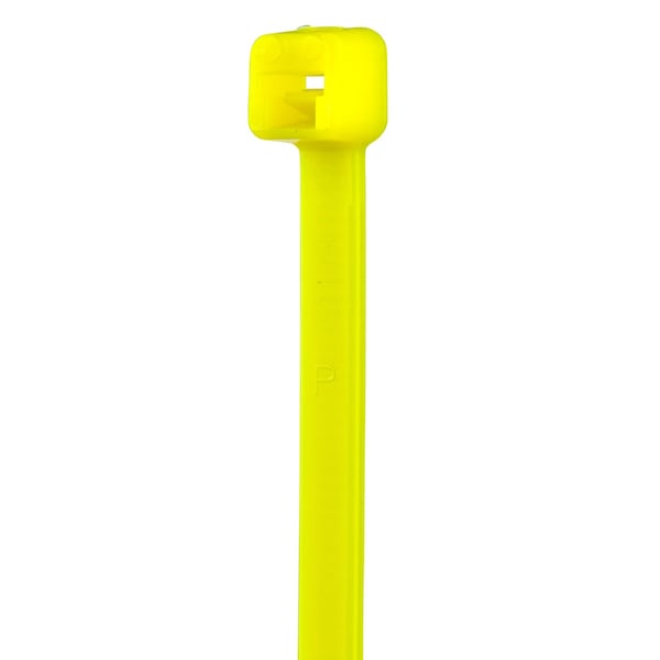 Panduit Cable Tie, 7-1/2 in L, 1.88 in Max Bundle Dia., Yellow, Nylon 6/6, 50 lb Strength, 100 PK - PLT2S-C54