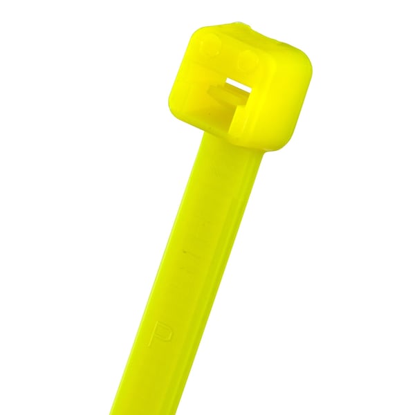 Panduit Cable Tie, 7-1/2 in L, 1.88 in Max Bundle Dia., Yellow, Nylon 6/6, 50 lb Strength, 100 PK - PLT2S-C54