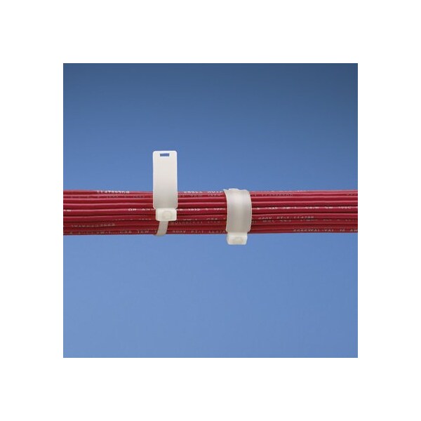Panduit Cable Tie, 15 in L, 4 in Max Bundle Dia., Natural, Nylon 6/6, 50 lb Strength, 500 PK - SSM4S-D