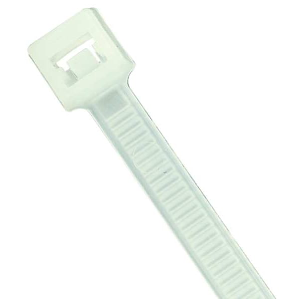 Power First Cable Tie, 8 in L, 2 in Max Bundle Dia., Natural, Nylon 6/6, 50 lb Strength, 100 PK - 36J149
