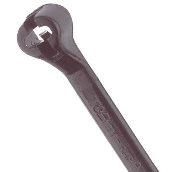 Ty-Rap Cable Tie, 8 in L, 2 in Max Bundle Dia., Black, Nylon 6/6, 18 lb Strength, 1000 PK - TY232MX