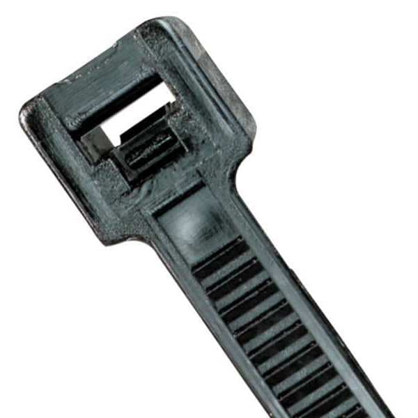 Power First Cable Tie, 6 in L, 1-1/2 in Max Bundle Dia., Black, Nylon 6/6, 40 lb Strength, 100 PK - 36J138