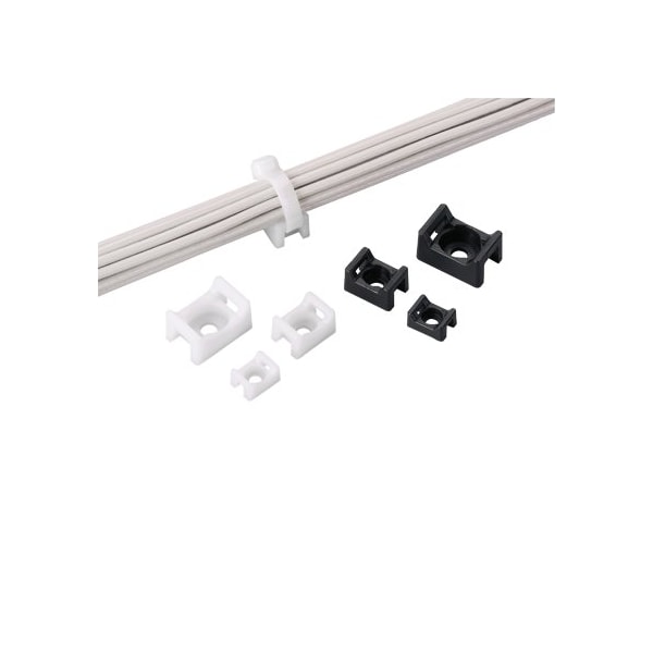 Panduit Cable Tie Mount, .88"W, #10 Screw, Flame (100 Pack), 100PK - TM3S10-C69