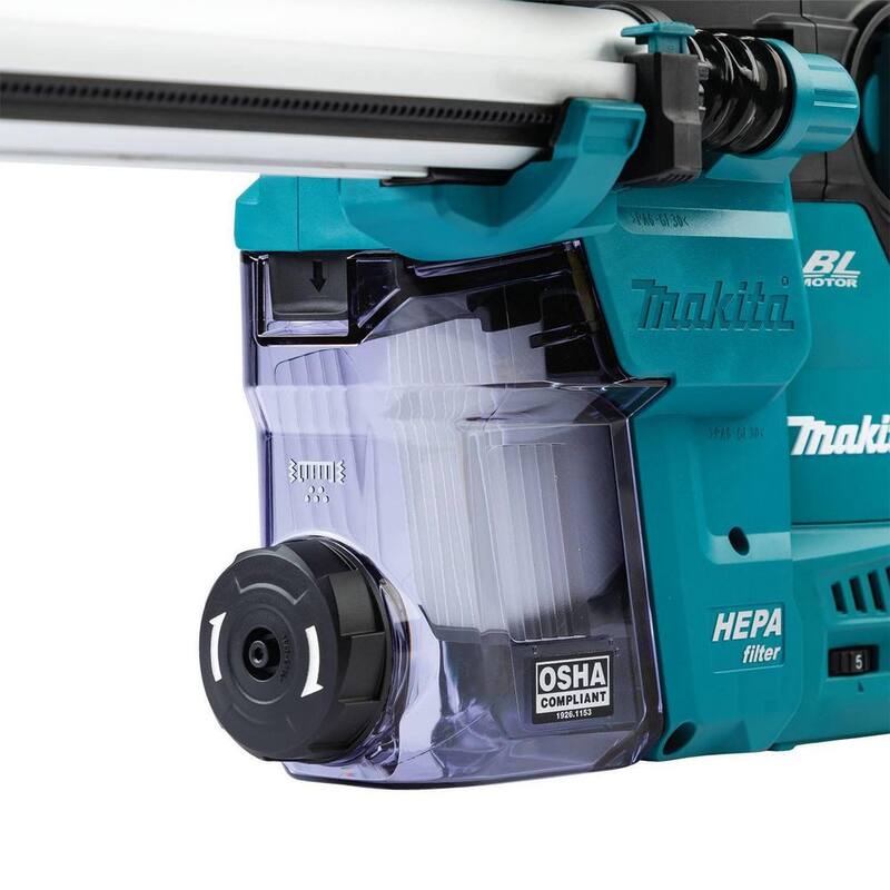 Martillo rotativo inalámbrico sin escobillas Makita 40V max XGT de 1-3/16 pulgadas con extractor de polvo, AFT, Capacidad de AWS (Herramienta solamente) - GRH08ZW