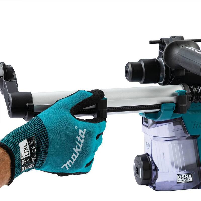 Martillo rotativo inalámbrico sin escobillas Makita 40V max XGT de 1-3/16 pulgadas con extractor de polvo, AFT, Capacidad de AWS (Herramienta solamente) - GRH08ZW