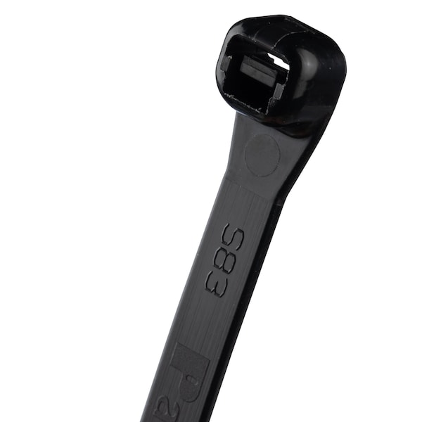 Panduit Cable Tie, 10-1/2 in L, 2.60 in Max Bundle Dia., Black, Nylon 6/6, 75 lb Strength, 100 PK - SG250S-C0