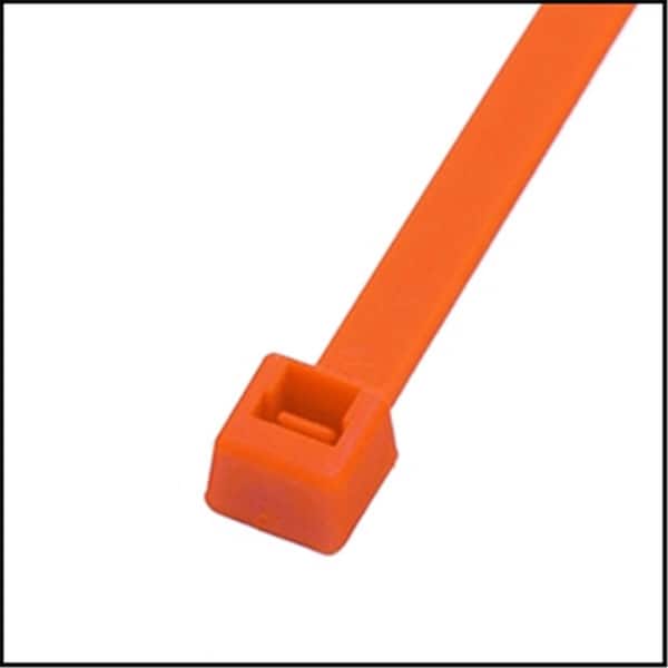 Fast Fans Cable Tie, 11 in L, Orange, 50 lb Strength, 100 PK - FA2576034