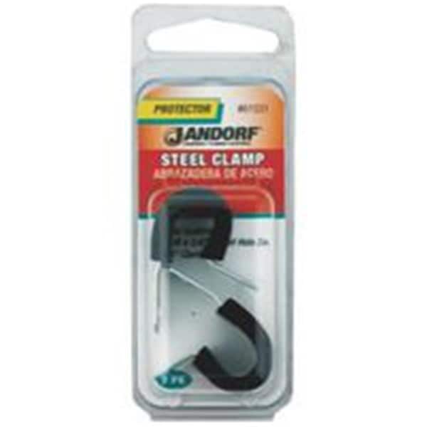 Jandorf Cable Clamp, Steel, 3/8 in Bundle Dia., Black - 3395928