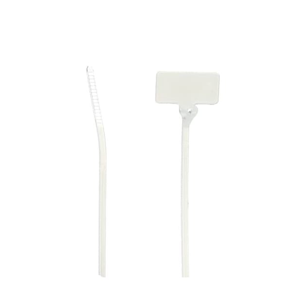 Ty-Rap Cable Tie, 4 in L, 5/8 in Max Bundle Dia., Natural, Nylon 6/6, 18 lb Strength, 500 PK - TY53M