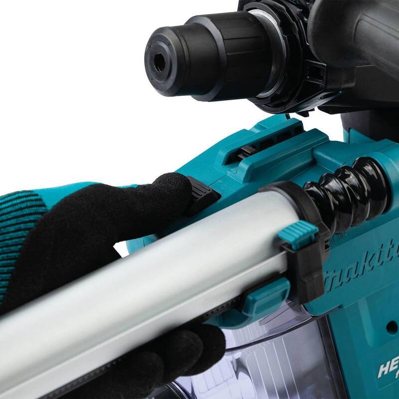 Martillo rotativo inalámbrico sin escobillas Makita 40V max XGT de 1-3/16 pulgadas con extractor, AFT, compatible con AWS (4.0Ah) - GRH08M1W