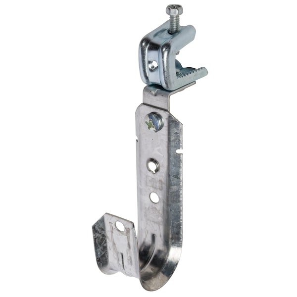 Winnie Industries 1 5/16in. J Hook with Pressed Beam Clamp - 360 Degrees  Rotation, 100PK - WJH21ACPBC