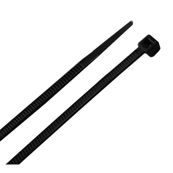 Soundwave Cable Tie, 6 in L, Black, PA 6.6, 40 lb Strength, 100 PK - SO1680437