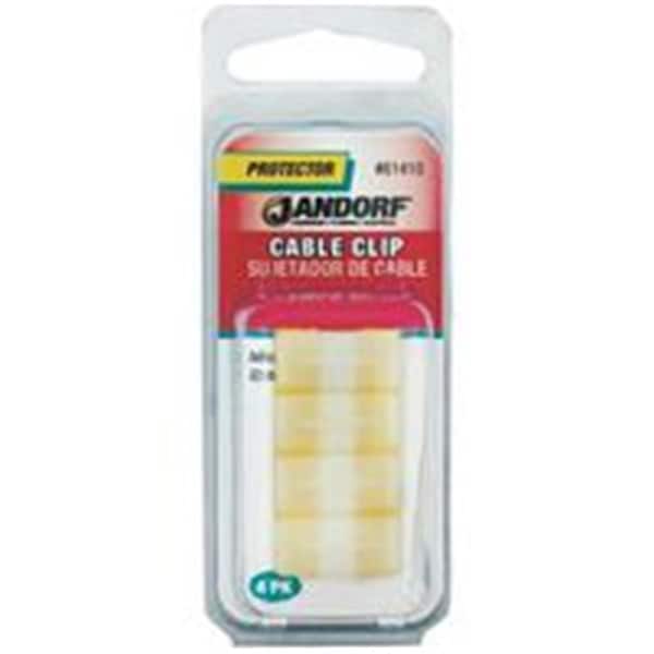Jandorf Cable Clip, Nylon, 1/8 in Bundle Dia., Natural, 0.76 in L - 3394665