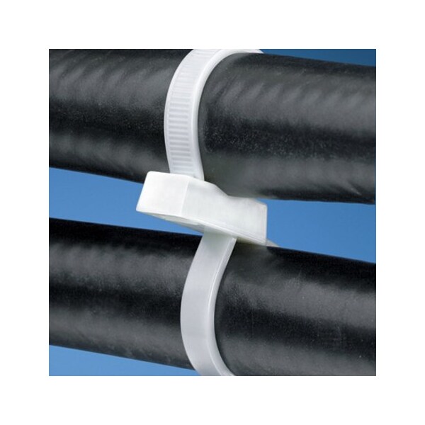 Panduit Cable Tie, 12 in L, 3 in Max Bundle Dia., Natural, Nylon 6/6, 50 lb Strength, 1000 PK - PLB3S-M