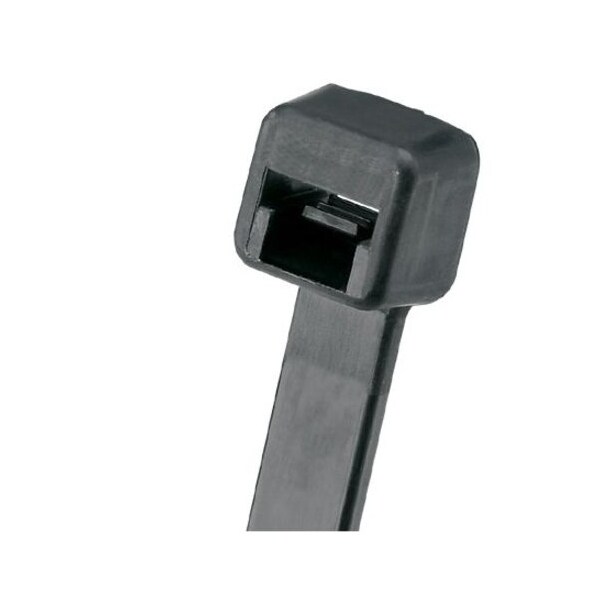 Panduit Cable Tie, 4 in L, 7/8 in Max Bundle Dia., Black, Nylon 6/6, 18 lb Strength, 1000 PK - PLT1M-M300