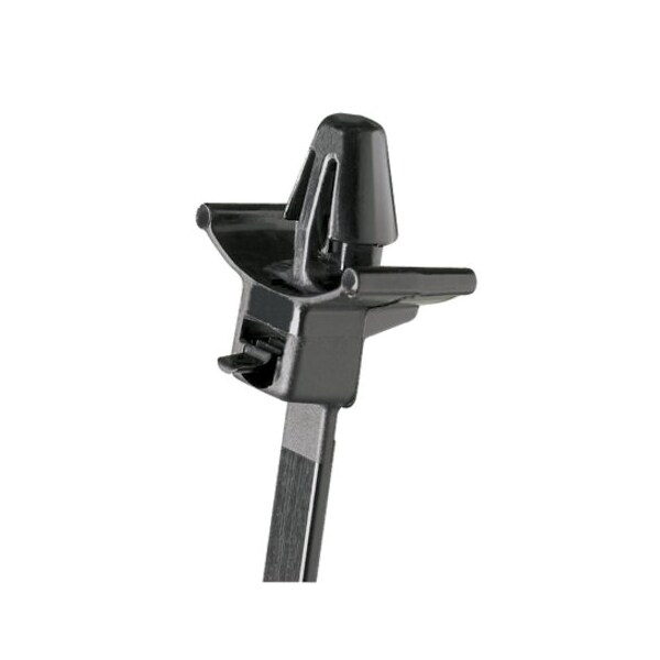 Panduit Cable Tie, 7 in L, 1-1/2 in Max Bundle Dia., Black, Nylon 6/6, 50 lb Strength, 500 PK - PRWP1.5S-D0
