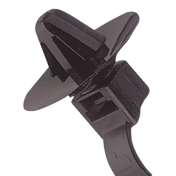 Panduit Cable Tie, 7 in L, 1.57 in Max Bundle Dia., Black, Nylon 6/6, 50 lb Strength, 500 PK - PLUP40S-D30
