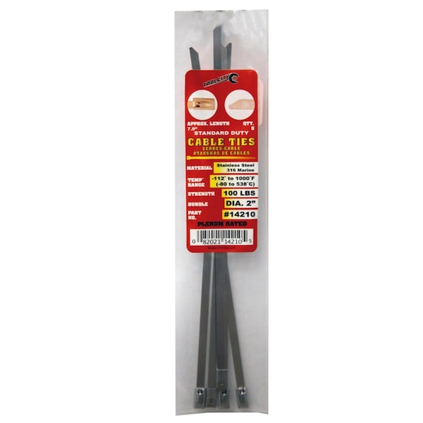 Tool City 3766920 7.9 in. Stainless Steel Cable Tie - 3539434