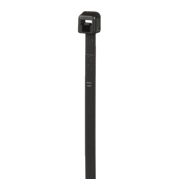 Panduit Cable Tie, 4 in L, 7/8 in Max Bundle Dia., Black, Nylon 6/6, 18 lb Strength, 1000 PK - PLT1M-MP0
