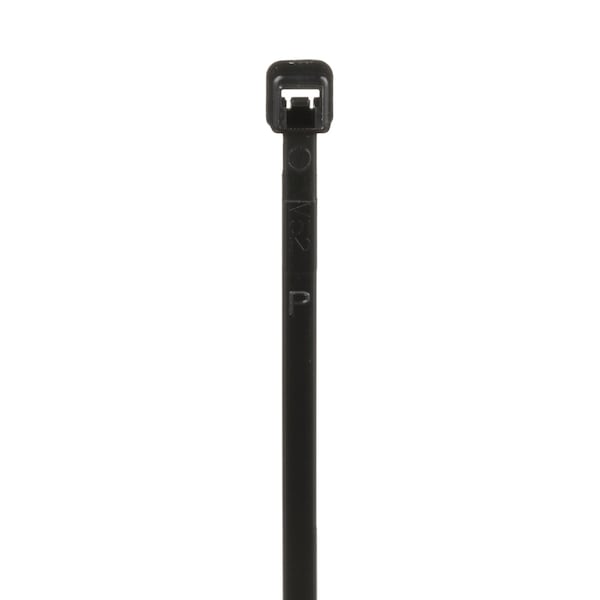 Panduit Cable Tie, 4 in L, 7/8 in Max Bundle Dia., Black, Nylon 6/6, 18 lb Strength, 1000 PK - PLT1M-MP0