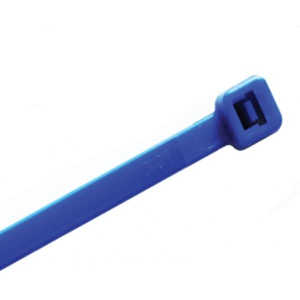 Kable Kontrol Cable Tie, 14 in L, 4.01 in Max Bundle Dia., Blue, Nylon 6/6, 50 lb Strength, 500 PK - CT254CL-BLUE