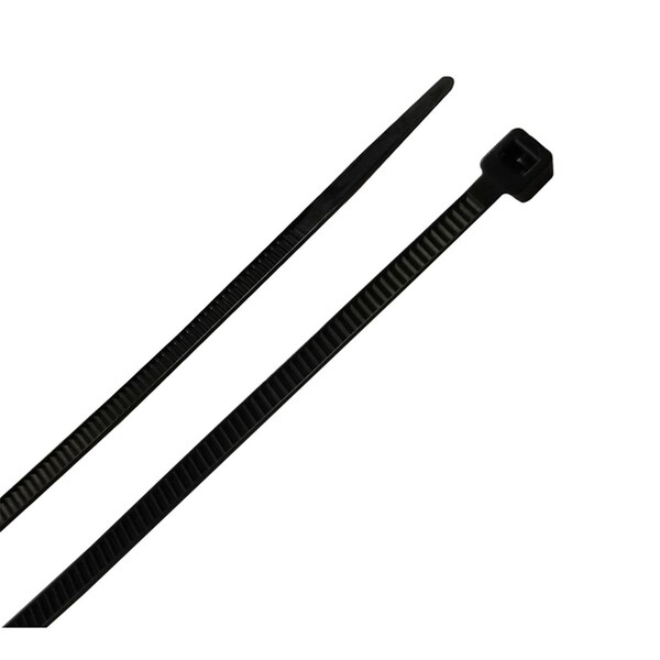 Soundwave Cable Tie, 4 in L, Black, PA 6.6, 18 lb Strength, 100 PK - SO1678740