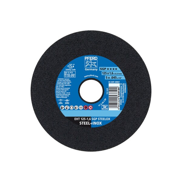 Rueda de Corte de 5" x .045", 7/8" A.H. - SGP STEELOX - Tipo 1 - 69857