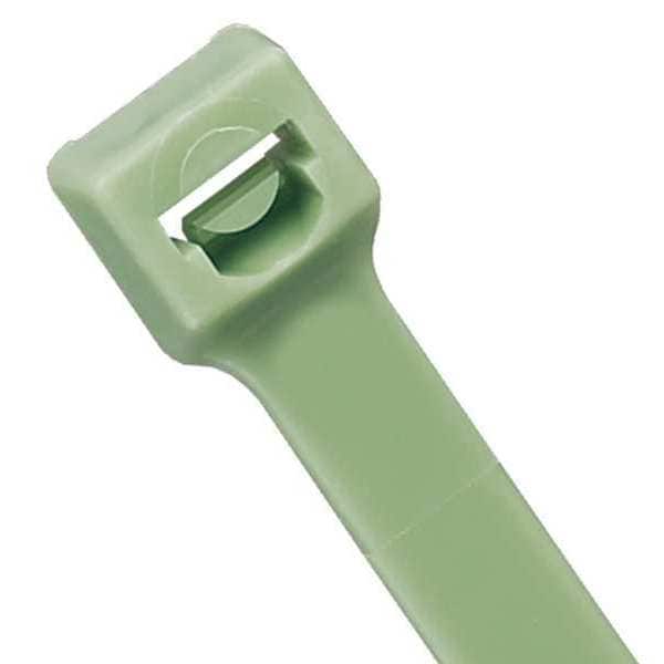 Panduit Cable Tie, 14-1/2 in L, 4 in Max Bundle Dia., Green, Polypropylene, 50 lb Strength, 250 PK - PLT4H-TL109