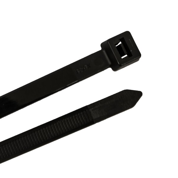 Forney Cable Tie, 36 in L, 10.70 in Max Bundle Dia., Black, Nylon 6/6, 175 lb Strength, 10 PK - 62086