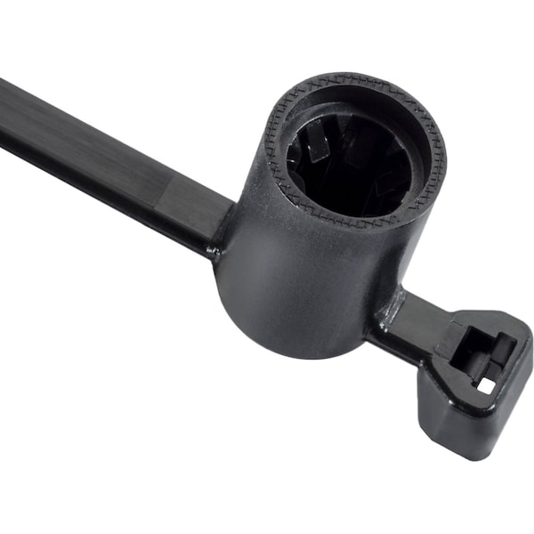 Auveco Cable Tie, 6 in L, 1-3/8 in Max Bundle Dia., Black, Nylon, 25 PK - 25005