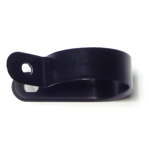 Midwest Fastener Cable Clip, Nylon, Black, 1/2 in L, 10 PK - 64233