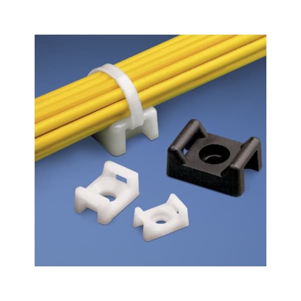 Panduit Cbltiemnt, .62"w, 1/4scr, Wrnyl, PK100 - TM3S25-C0