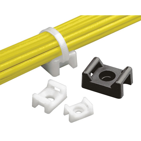 Panduit Tiemnt, .62w, #8screw, Nyl, Nat, PK100 - TM3S8-C