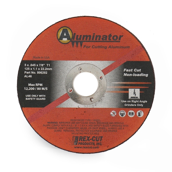 Rueda de Corte Aluminator Rex Cut 5 X .045 X 7/8 T1 Aluminator - 800202