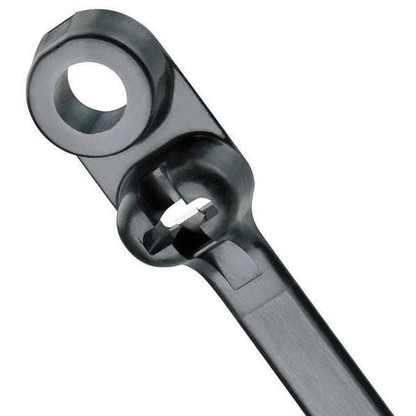 Panduit Cable Tie, 15-1/2 in L, 4 in Max Bundle Dia., Black, Nylon 6/6, 120 lb Strength, 50 PK - BC4LH-S25-L0