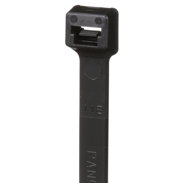 Panduit Cable Tie, 8 in L, 2 in Max Bundle Dia., Black, Nylon 6/6, 120 lb Strength, 250 PK - PLT2H-TL30