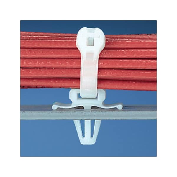 Panduit Cbltiemnt, Wingedpsh Mnt, .25in, Nat, PK1000 - TM2PWH25-M