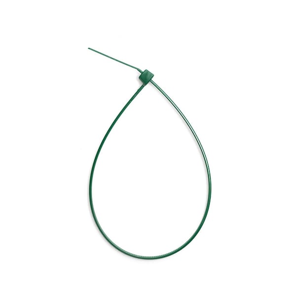 South Main Hardware Cable Tie, 11 in L, Dark Green, Nylon, 75 lb Strength, 100 PK - 220166