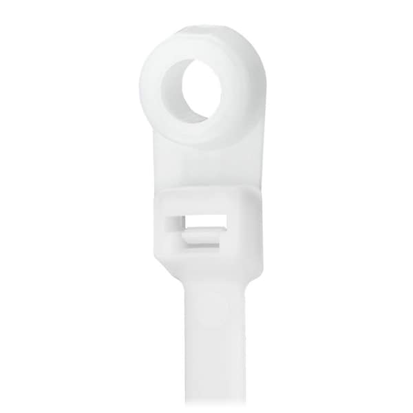 Pacer Group Cable Tie, 8 in L, 2 in Max Bundle Dia., Natural, Nylon 6/6, 50 lb Strength - CTMR2S-100