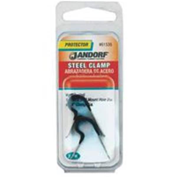 Jandorf Cable Clamp, Steel, 1/4 in Bundle Dia., Black - 3395985