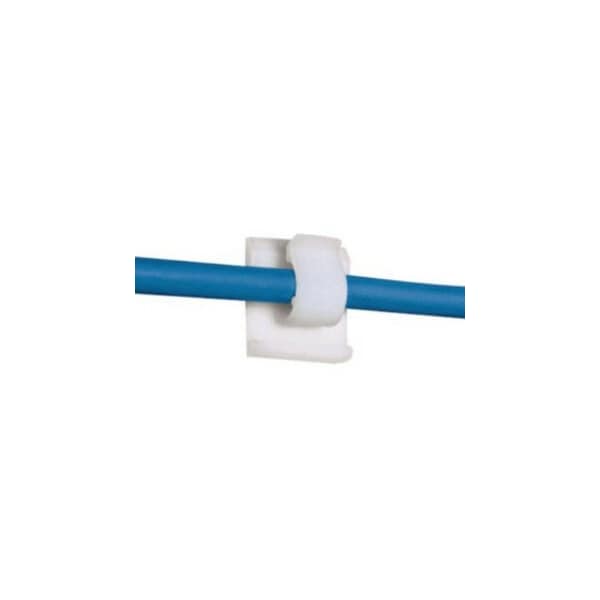 Panduit Cable Clip, Nylon 6/6, 0.38 in Bundle Dia., Natural, 1 in L, 1000 PK - ACC38-A-M