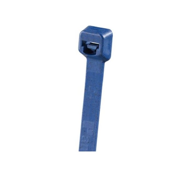 Panduit Cable Tie, 4 in L, 7/8 in Max Bundle Dia., Blue, Polypropylene, 15 lb Strength, 100 PK - PLT1M-C186