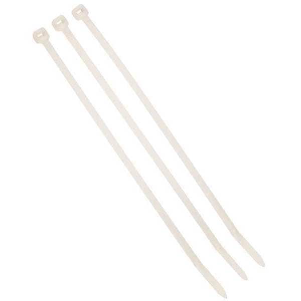3M Cable Tie, 8 in L, 1-7/8 in Max Bundle Dia., Natural, Nylon 6/6, 50 lb Strength, 1000 PK - CT8NT50-C