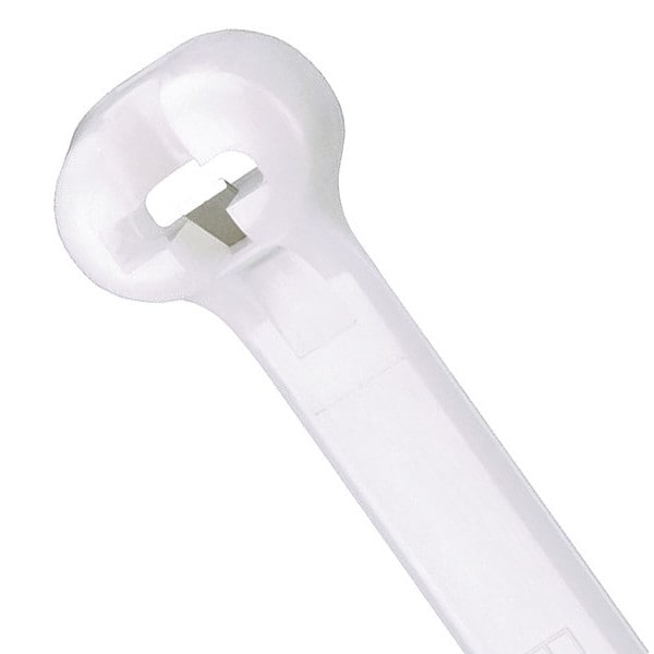 Panduit Cable Tie, 12 in L, 3 in Max Bundle Dia., Natural, Nylon 6/6, 120 lb Strength, 50 PK - BT3LH-L