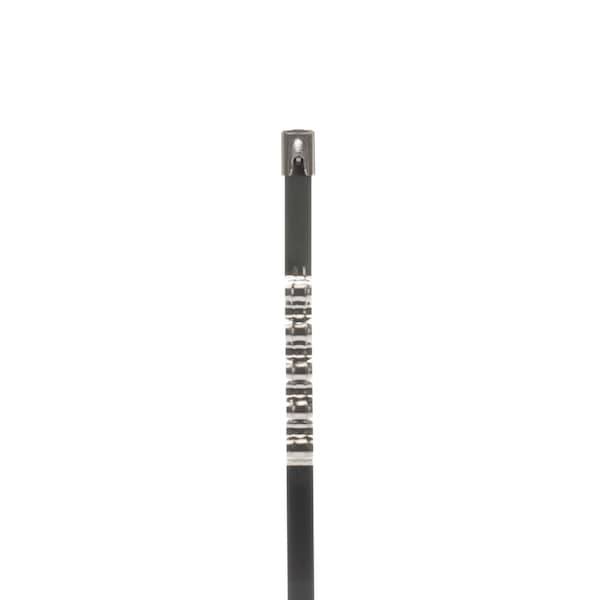 Panduit Cable Tie, 17 in L, 4 in Max Bundle Dia., Silver, 316 Stainless Steel, 450 lb Strength, 250 PK - MLT4WH-TL316