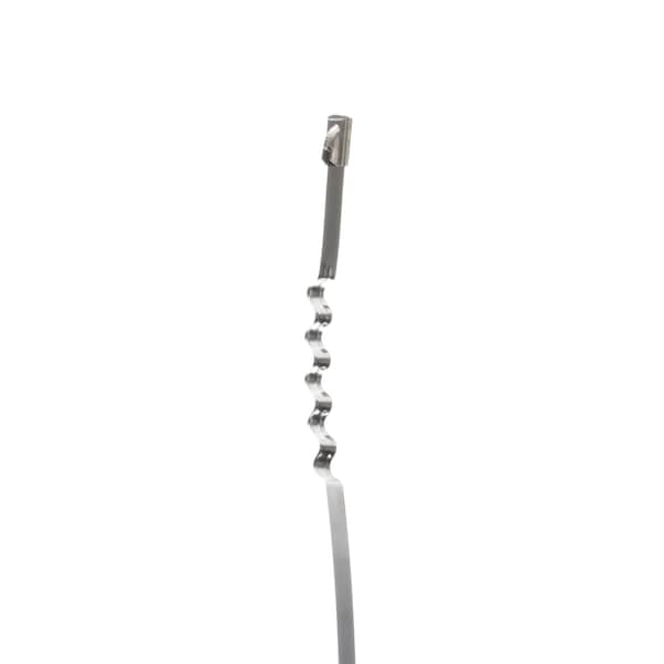 Panduit Cable Tie, 17 in L, 4 in Max Bundle Dia., Silver, 316 Stainless Steel, 450 lb Strength, 250 PK - MLT4WH-TL316